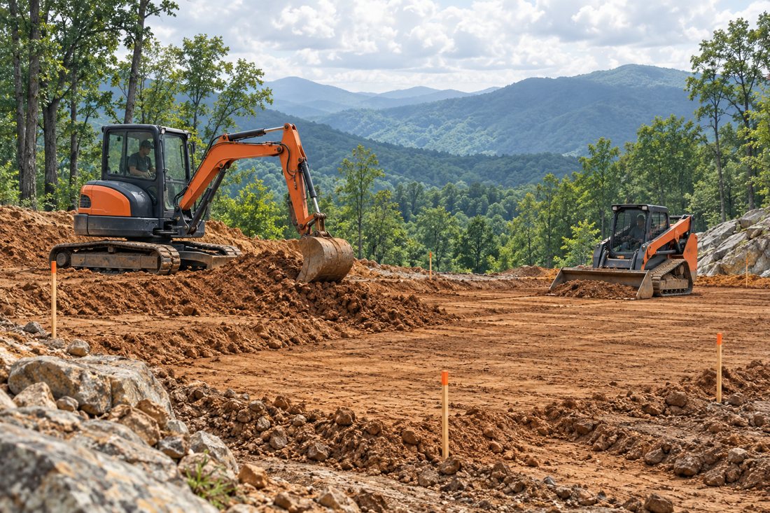 a prepared construction site